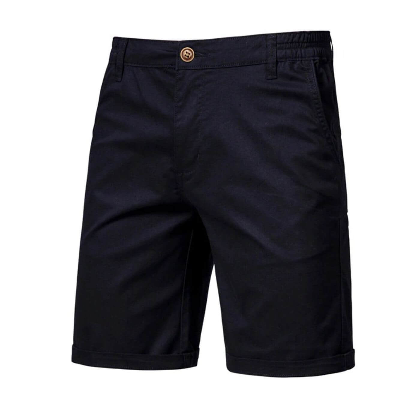 Men's Chino Shorts - Flat Front Design and Slim Fit Detail