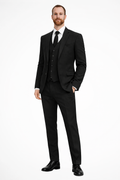 Men's Three-Piece Suit - Notch Lapel Jacket with Matching Waistcoat and Tailored Trousers