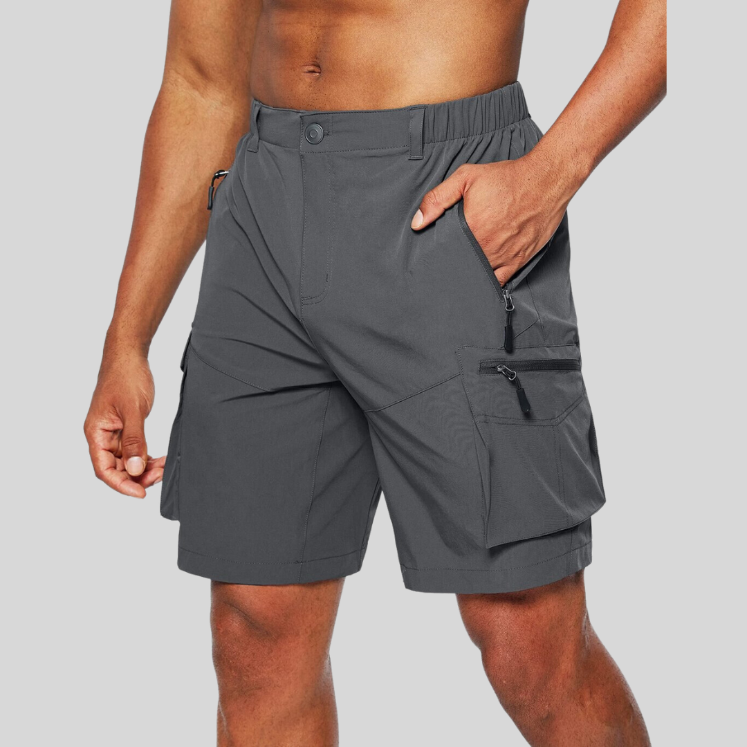 Men's Cargo Shorts - Multi-Pocket Design and Quick-Dry Functional Detail