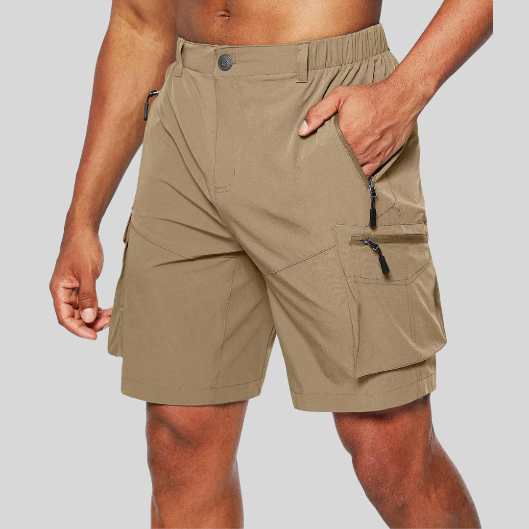 Men's Cargo Shorts - Multi-Pocket Design and Quick-Dry Functional Detail
