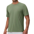 Men's T-Shirt - Horizontal Textured Stripe with Crew Neck