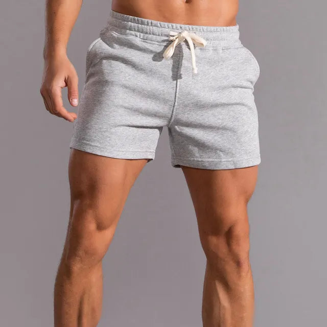 Men's Sweat Shorts - Drawstring Waist and Muscle Fit Detail