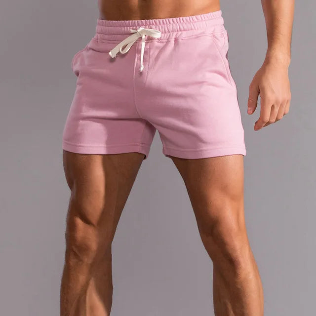 Men's Sweat Shorts - Drawstring Waist and Muscle Fit Detail