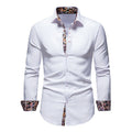 Men's Dress Shirt - Paisley Contrast Lining and Tailored Slim Fit