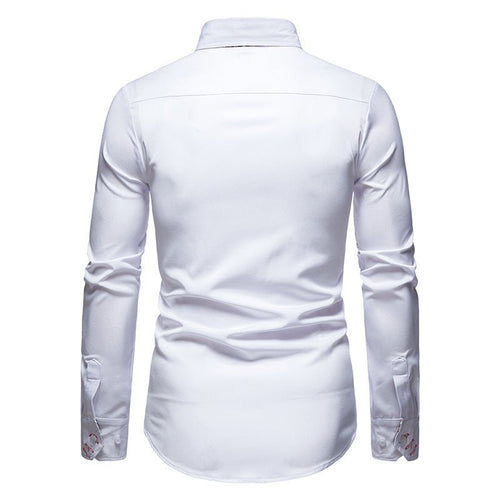Men's Dress Shirt - Paisley Contrast Lining and Tailored Slim Fit