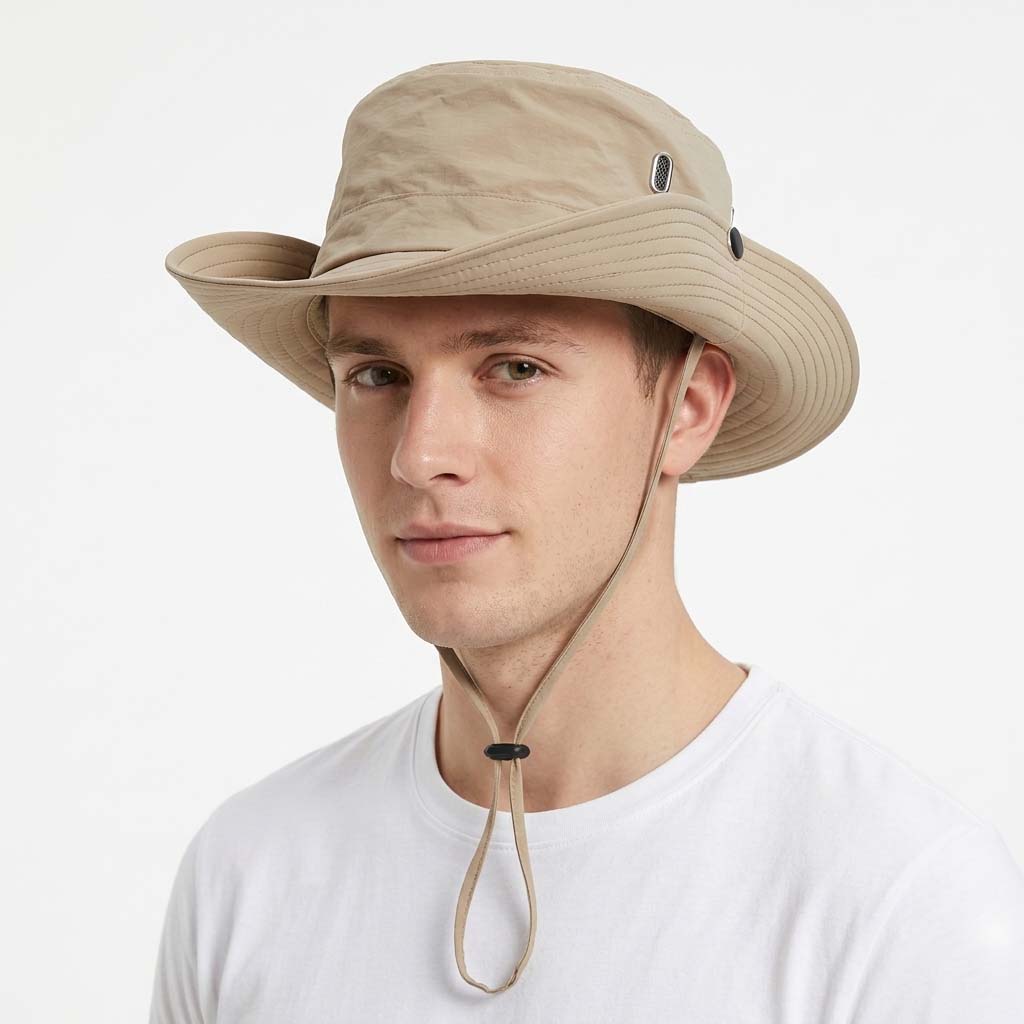 Men's Outdoor Bucket Hat - Wide Brim and Adjustable Chin Strap